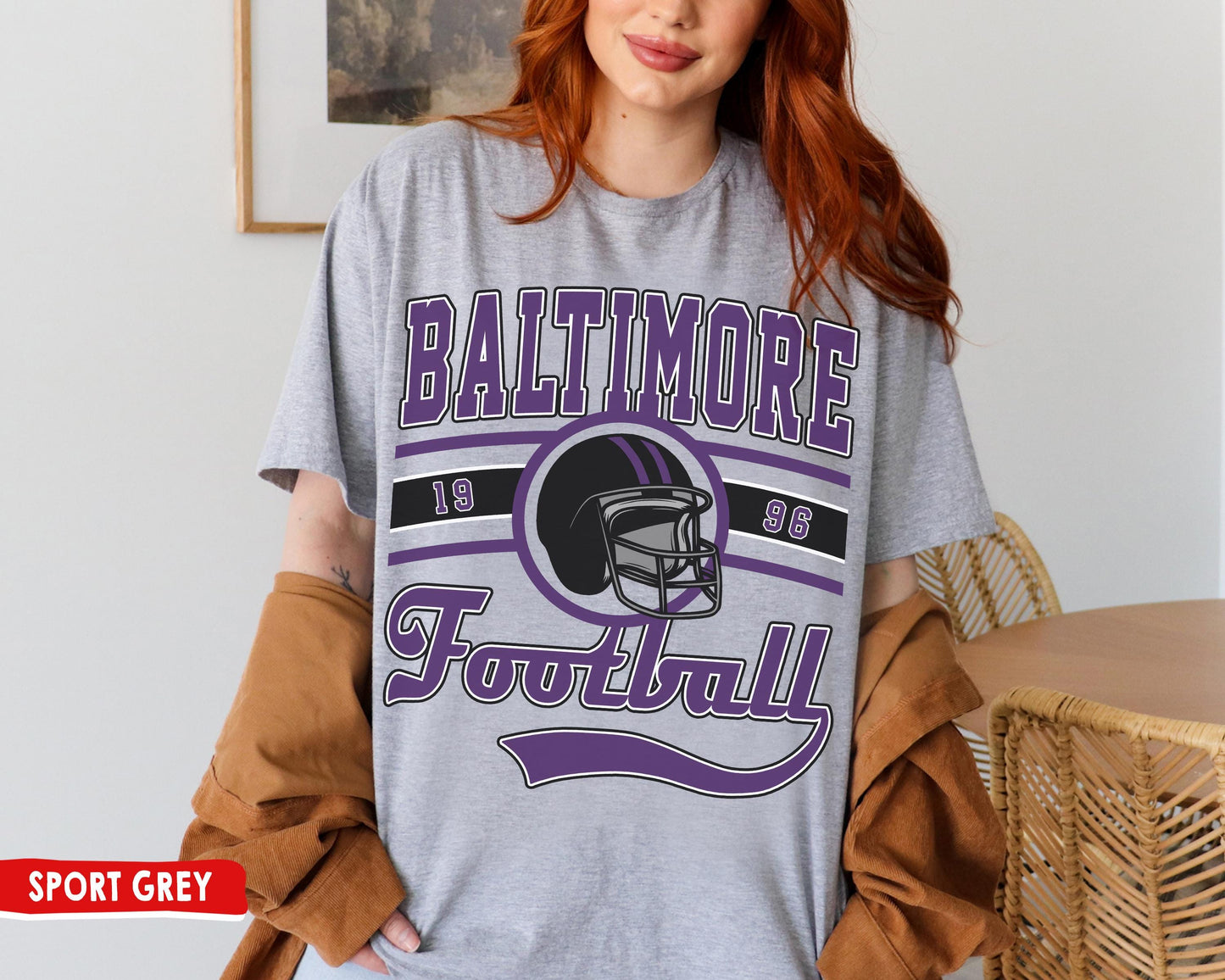 Baltimore Football Sweatshirt - Vintage Ravens Shirt, Sunday Fan Gift