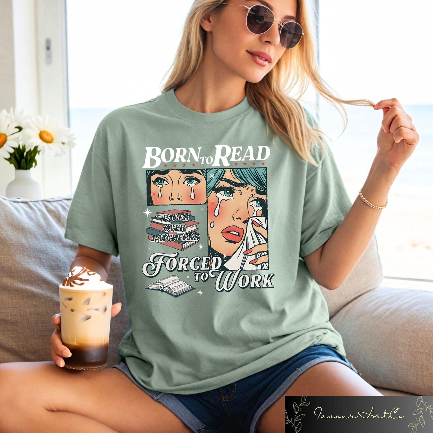 Born To Read Shirt - Retro Aesthetic Book Addict Tee