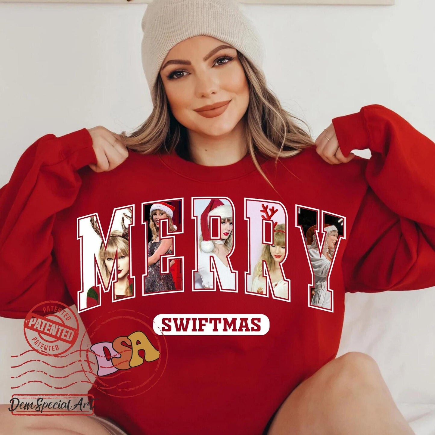 Merry Swiftmas Funny Christmas Sublimation Shirt Design