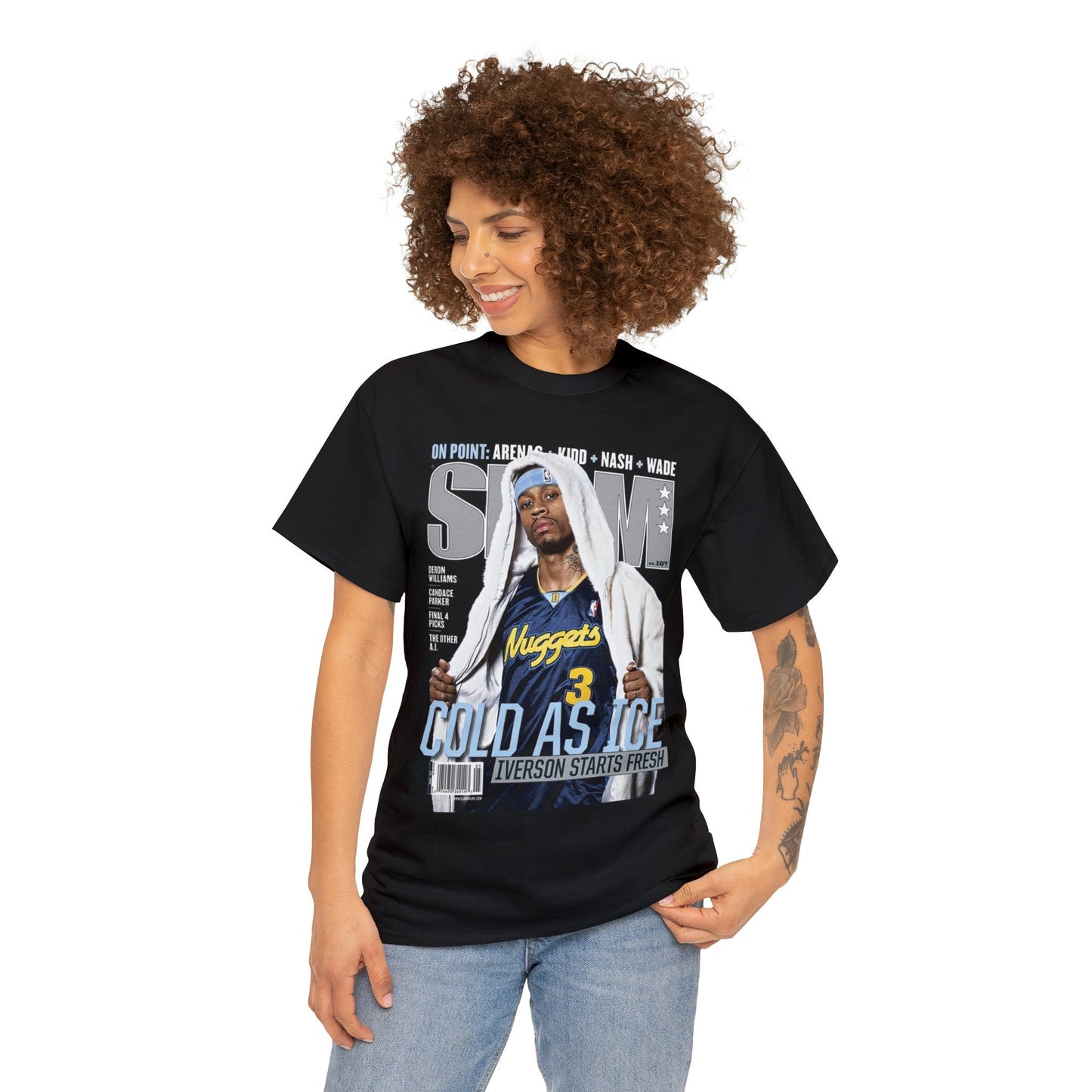 Allen Iverson Denver Nuggets NBA Slam Cover Tee Shirt