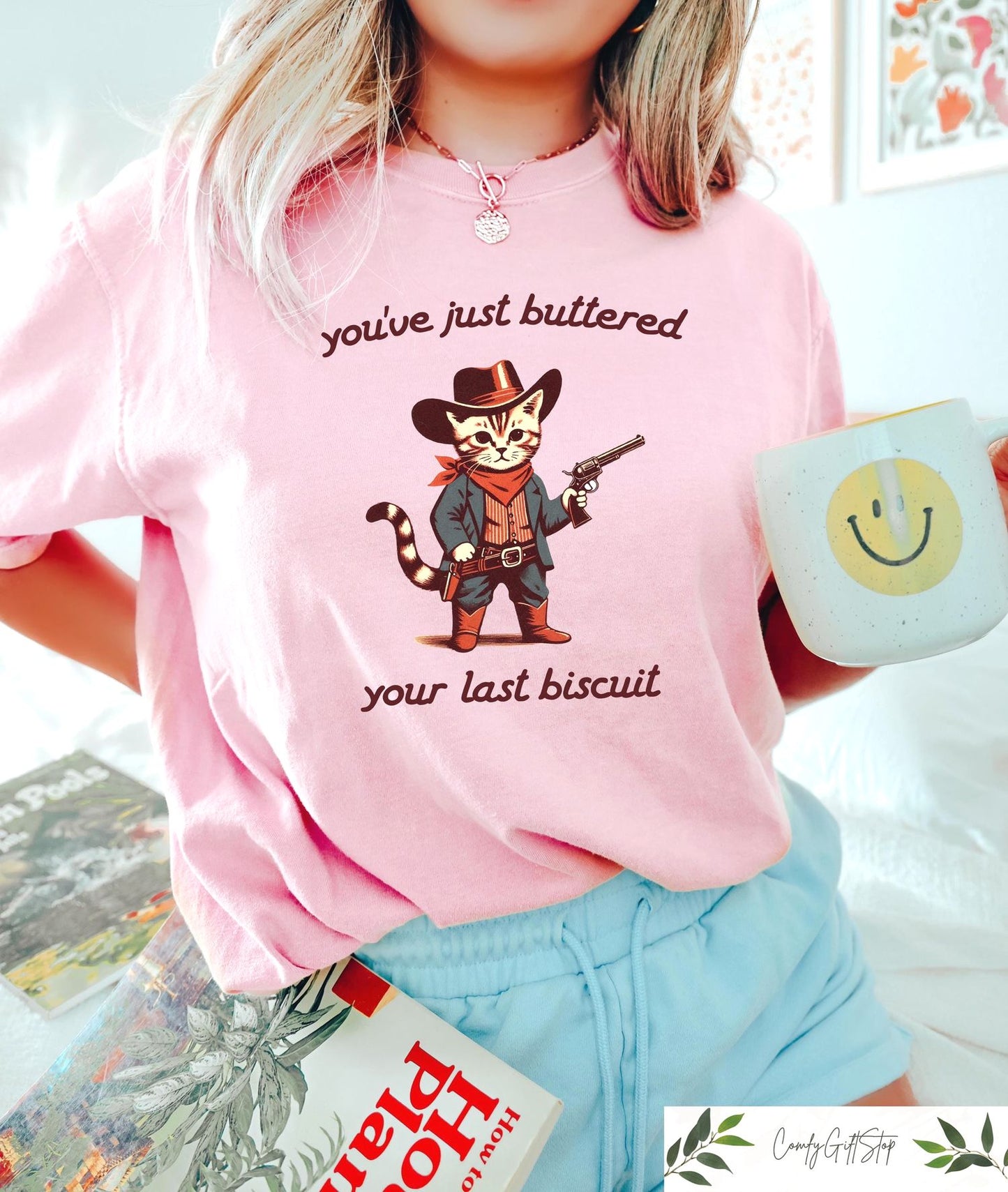 Funny Cowboy Cat Tee - You'Ve Buttered Your Last Biscuit