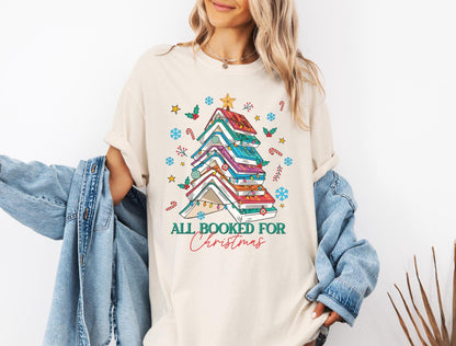 All Booked For Christmas Unisex T-Shirt For Book Lovers