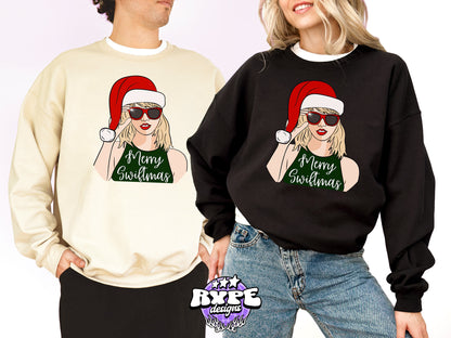 Merry Swiftmas Sweatshirt - Xmas Gift For Swift Lovers