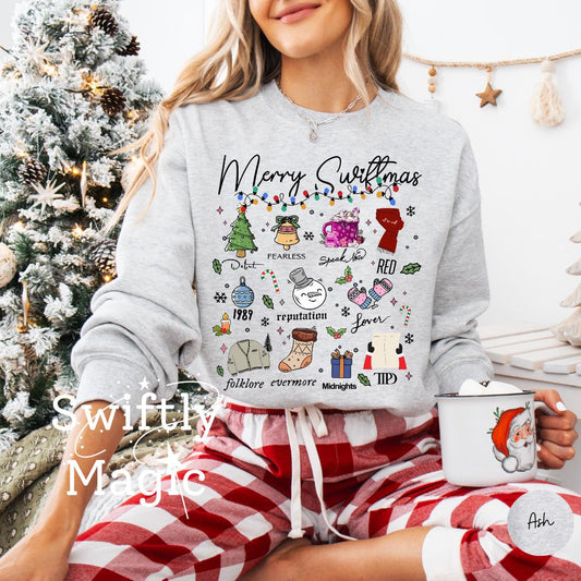 Merry S-Mas Eras Sweatshirt Christmas Gift For Wife Friend