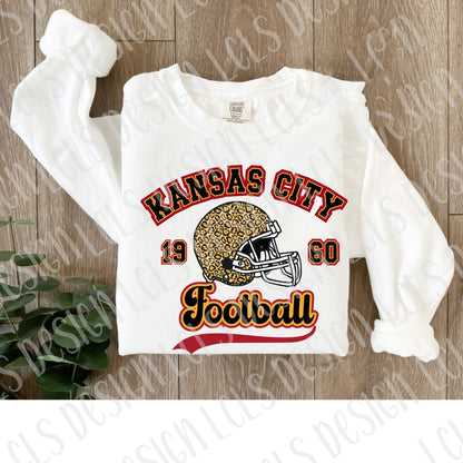 Kansas City Football Helmet & Clipart Decal Design