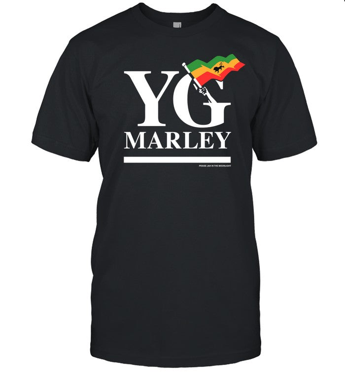 Yg Marley Flag Logo Praise Jah In The Moonlight Hoodie