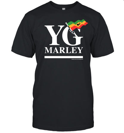 Yg Marley Flag Logo Praise Jah In The Moonlight Hoodie