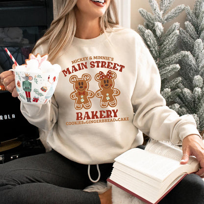 Mickey And Minnie Main Street Bakery Christmas Sweatshirt