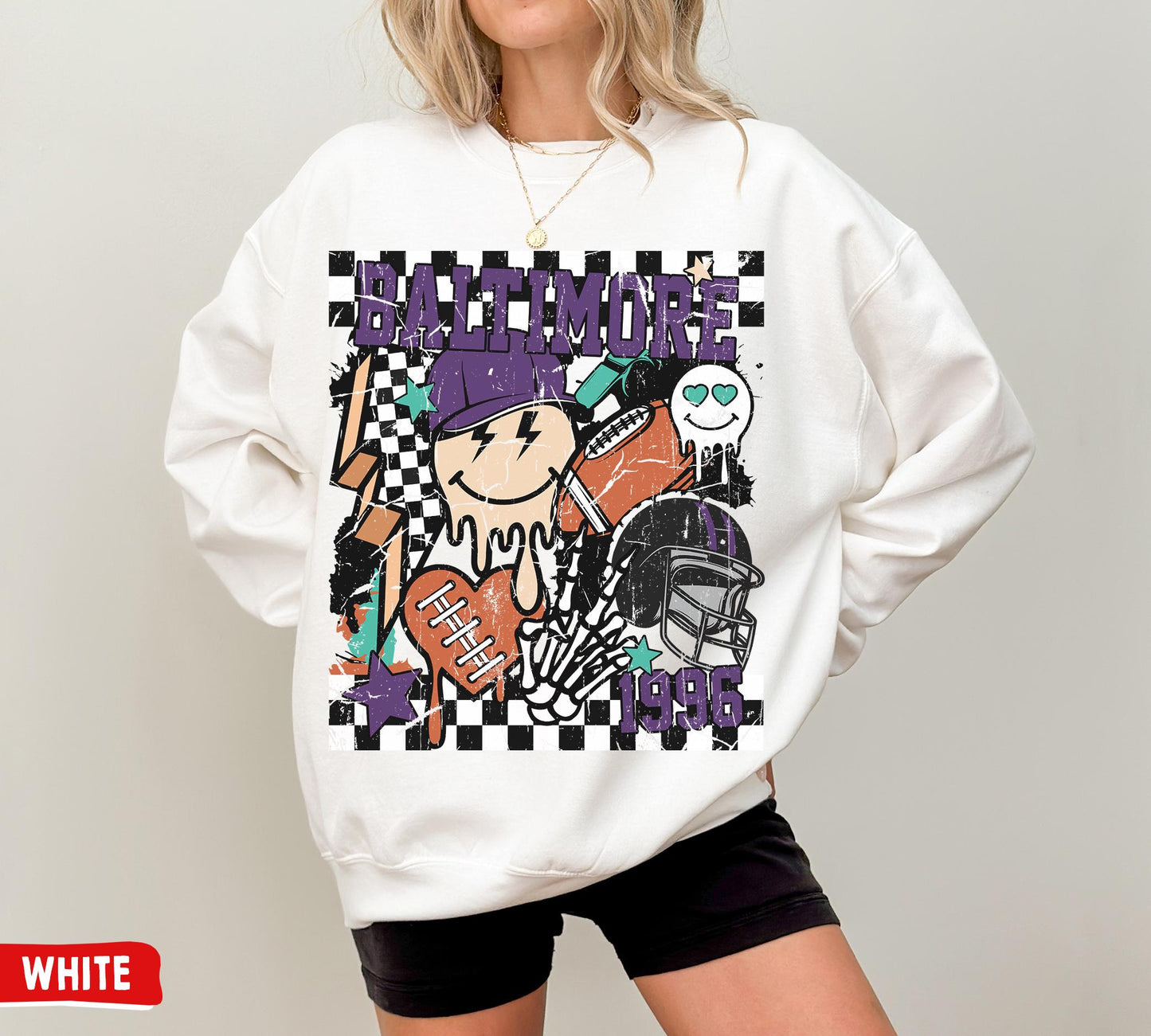 Baltimore Ravens Retro Crewneck Sweatshirt - Perfect Gift For Fans