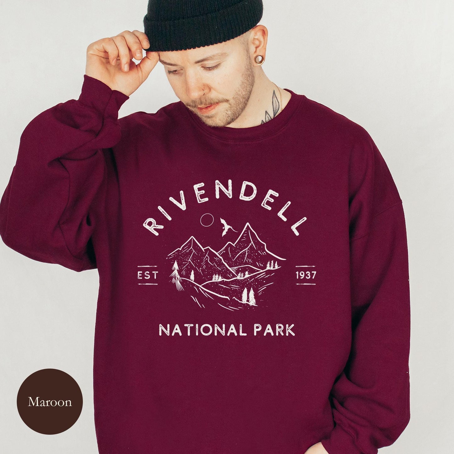 Rivendell Hobbit National Park Sweatshirt - Retro Lotr Style