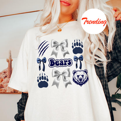 Custom Sports Mascot - Go Bears Coquette Clipart