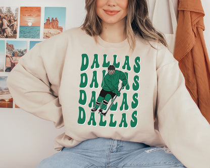 Dallas Star Retro Hockey Fan Sweatshirt T-Shirt Vintage Stars Apparel