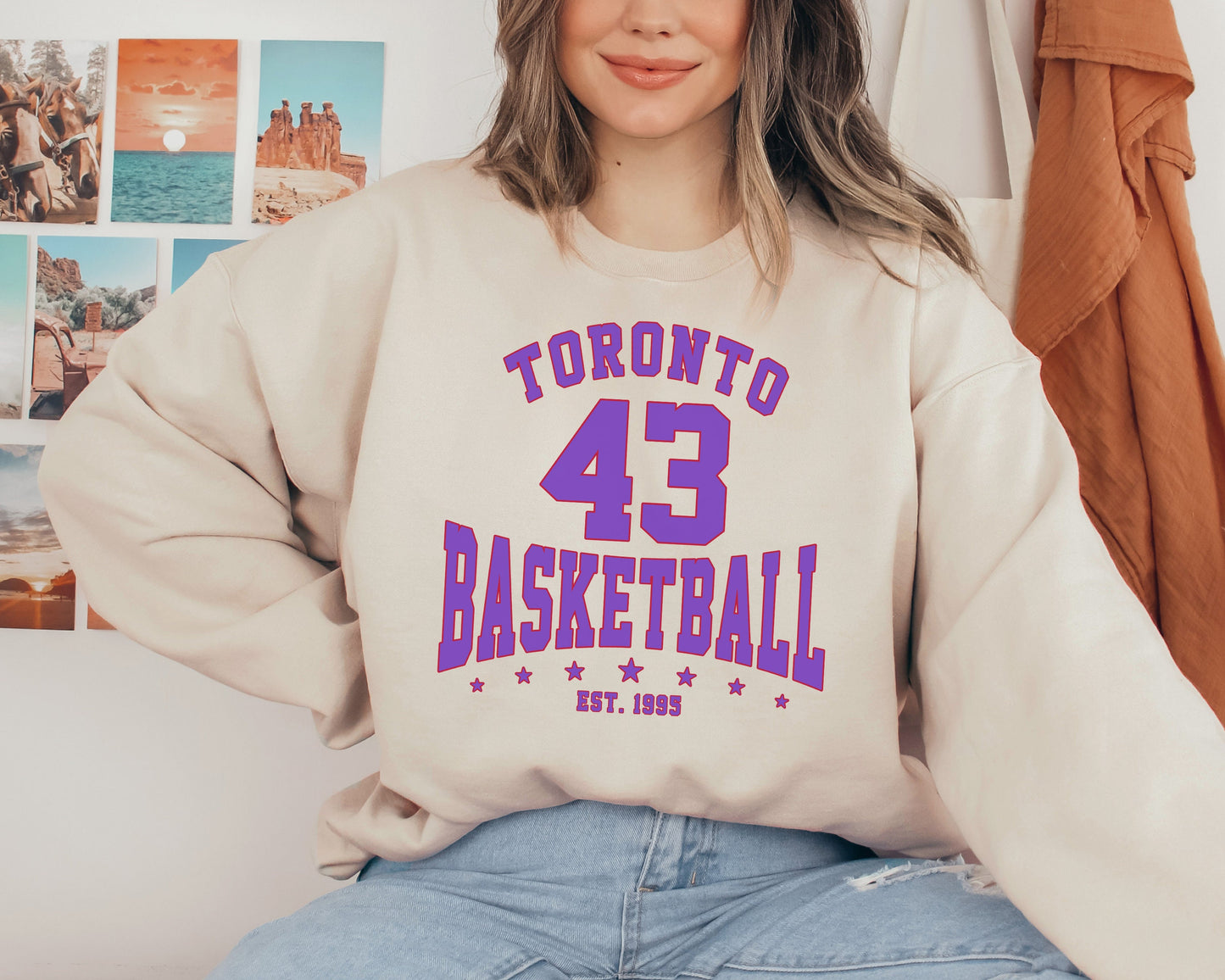 Customized Toronto Raptors Basketball Crewneck Sweatshirt T-Shirt