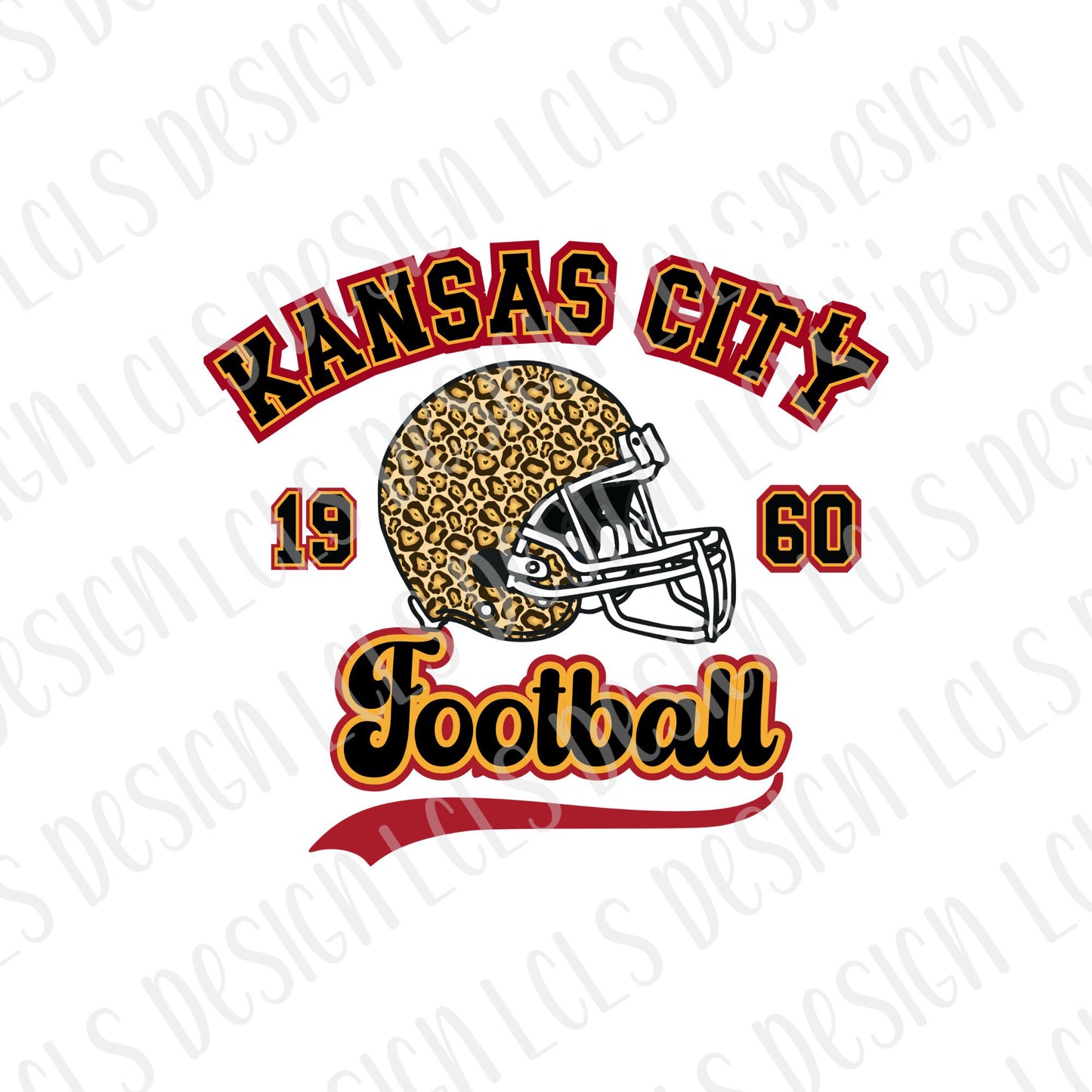 Kansas City Football Helmet & Clipart Decal Design