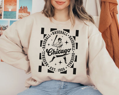 Chicago Vintage White So Crewneck Sweatshirt Women'S Retro Game Day Shirt