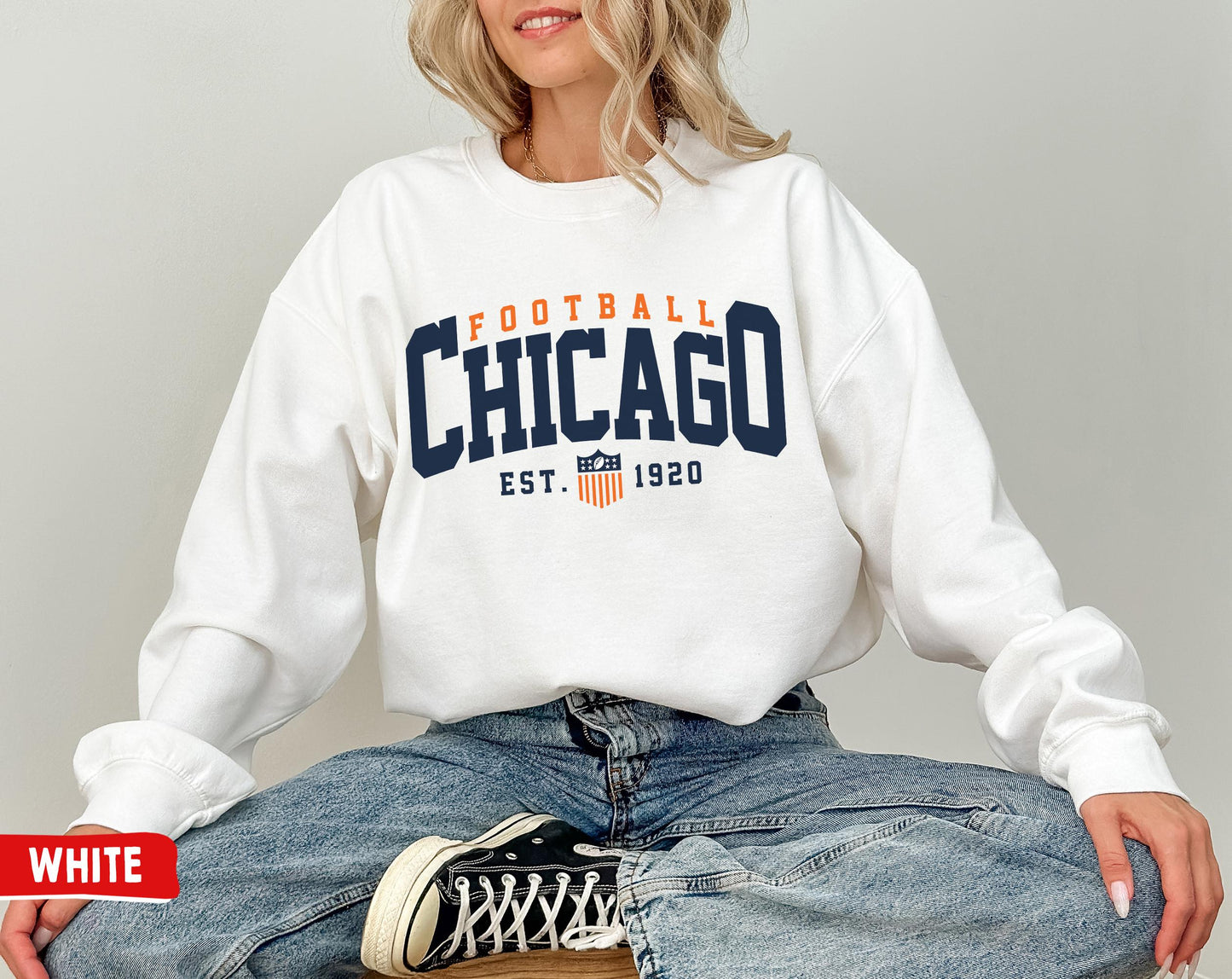 Chicago Football Crewneck Sweatshirt - Bears Game Day T-Shirt & Gifts