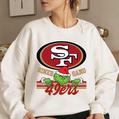 San Francisco 49Ers Christmas Grinch Sweatshirt