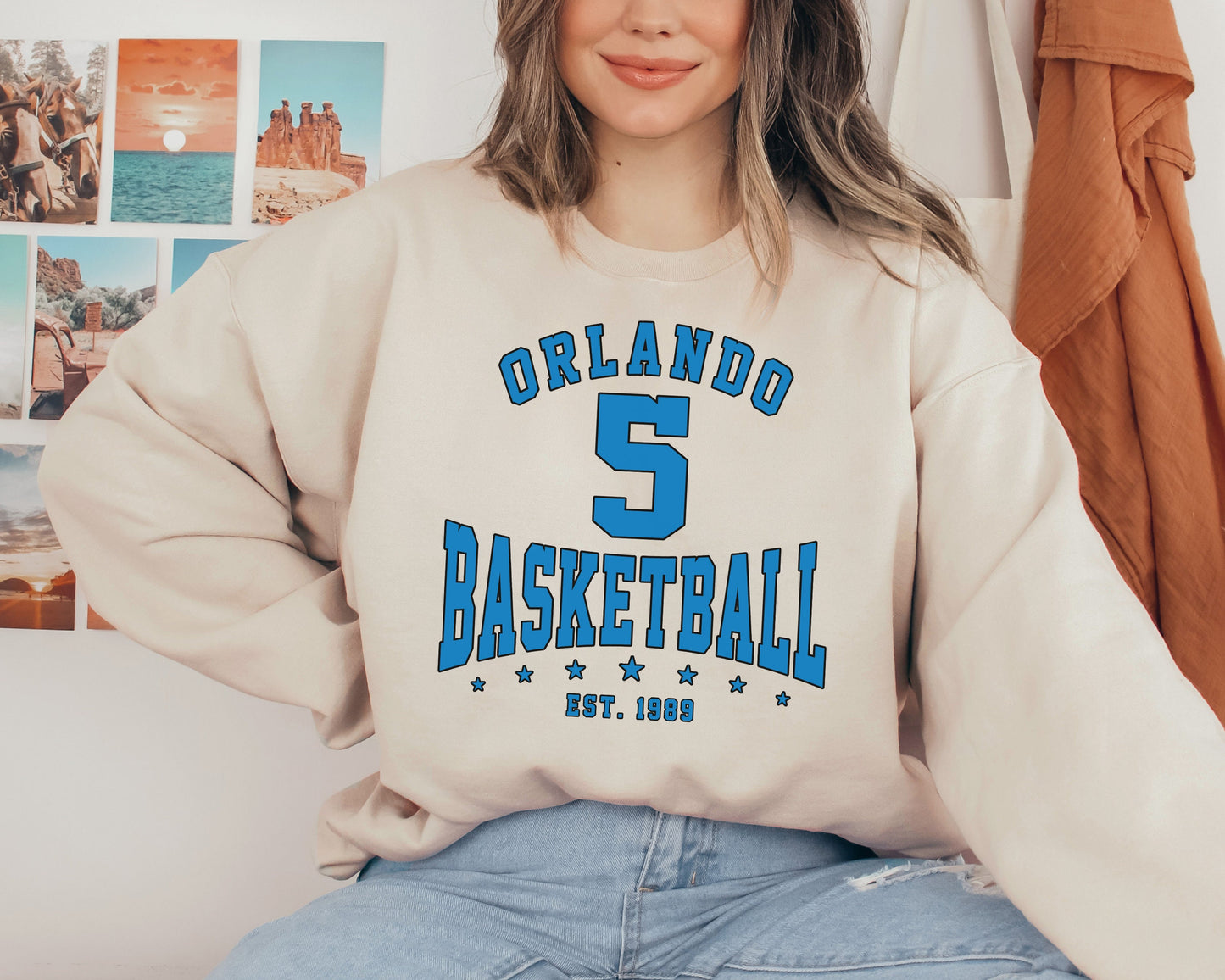 Customized Orlando Basketball Crewneck Sweatshirt, Vintage Magic Shirt