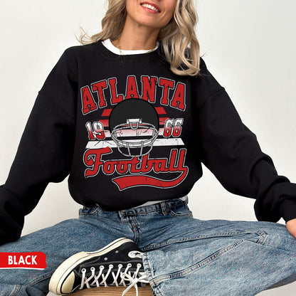 Atlanta Football Crewneck Sweatshirt T-Shirt - Vintage Falcons Game Day Gift