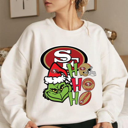 San Francisco 49Ers Christmas Grinch Sweatshirt Design