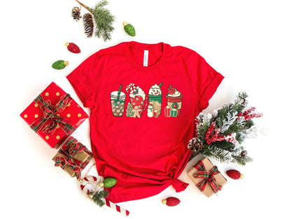 Christmas Coffee Lover Sweatshirt - Winter Snowman Latte