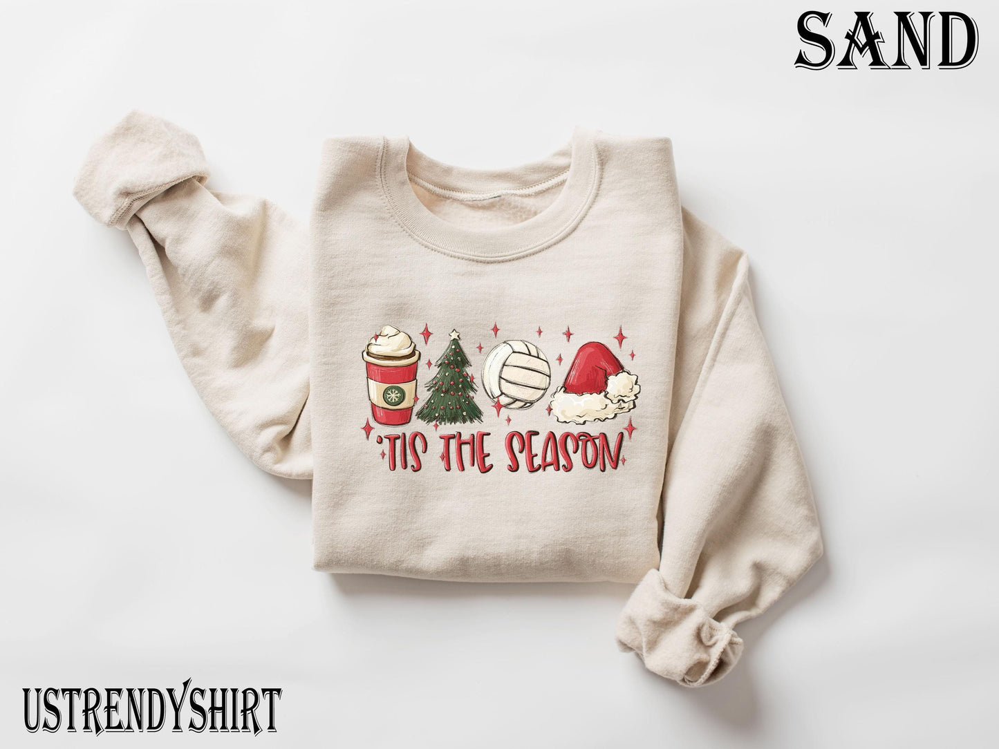 Tis The Season Volleyball Sweatshirt Christmas Gift Tee