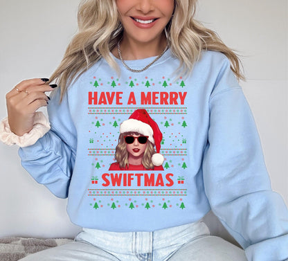 Merry Swiftmas Sweatshirt - Ugly Christmas Sweater