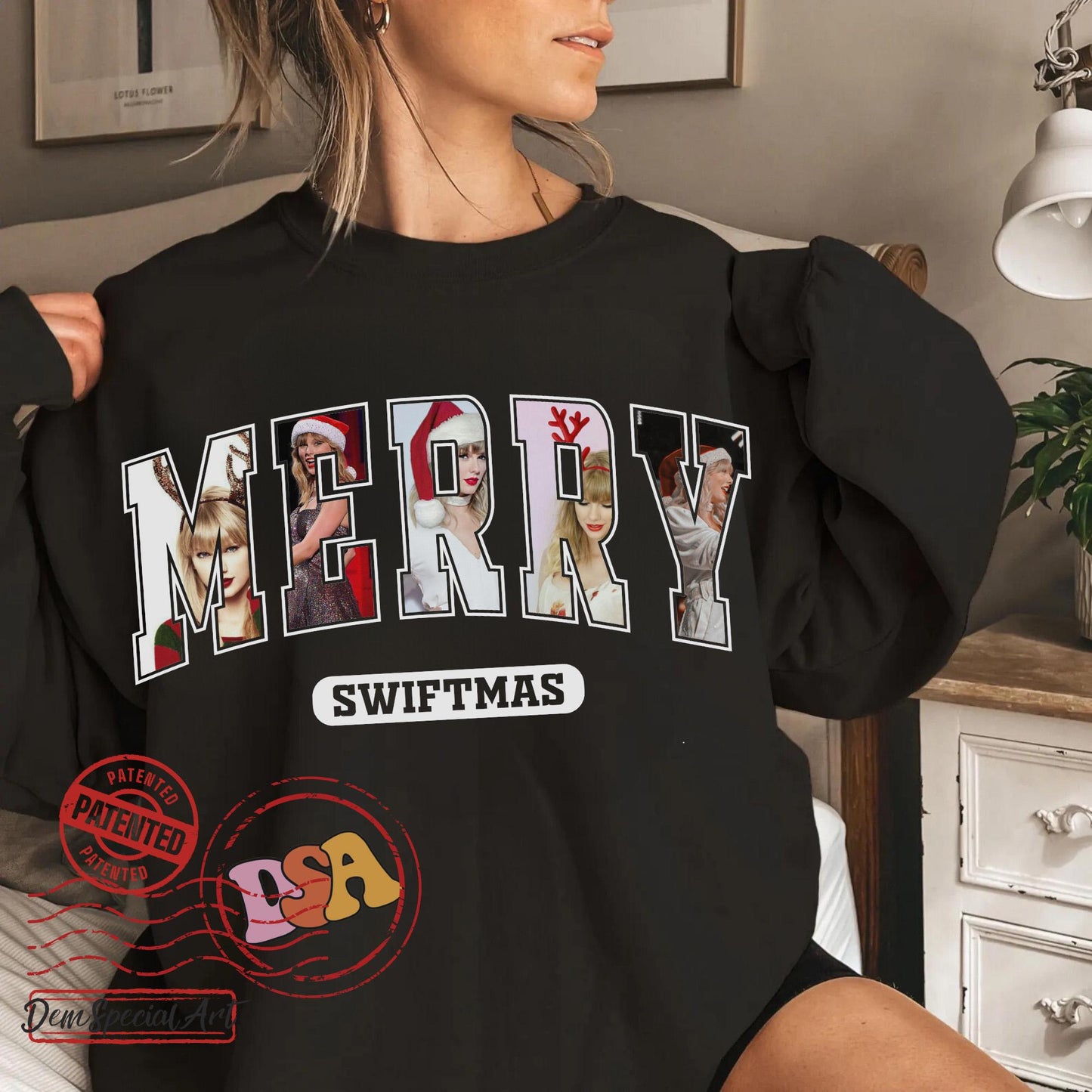 Merry Swiftmas Funny Christmas Sublimation Shirt Design