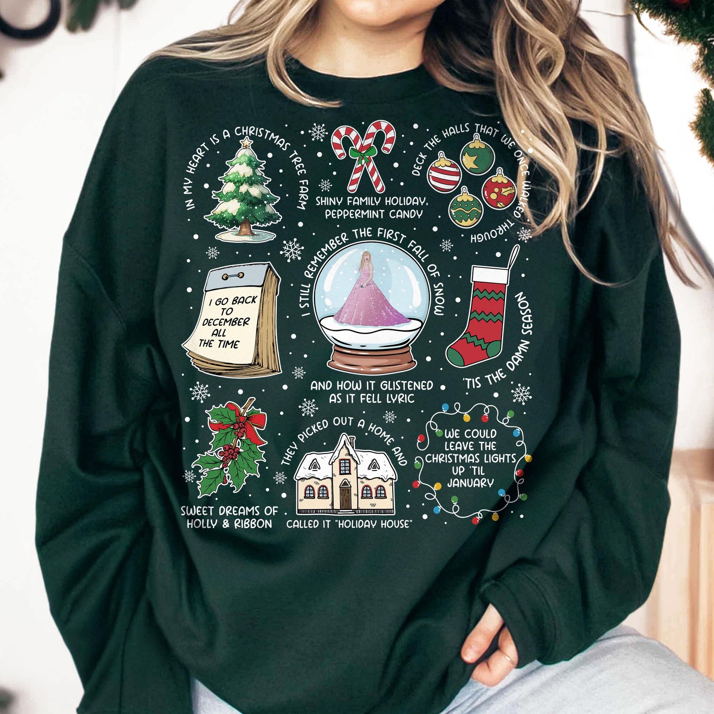 Swiftie Christmas Sweatshirt  Song Lyrics Swiftmas Shirt