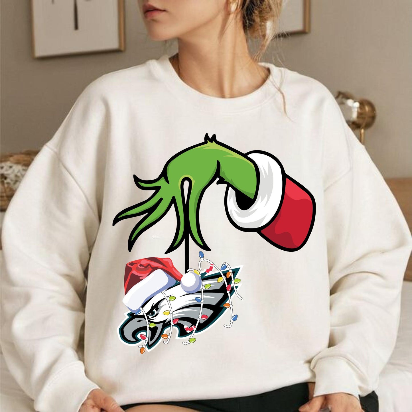 Philadelphia Eagles Grinch Christmas Shirt Or Sweatshirt