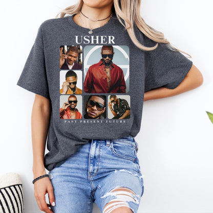 Usher Concert Shirt - Past Present Future World Tour Tee