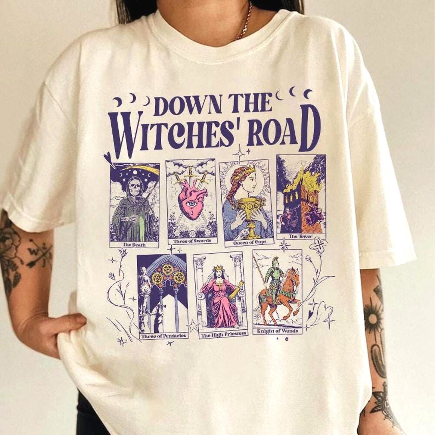 Agatha'S All Along Tarot Cards Vintage Marvel Shirt