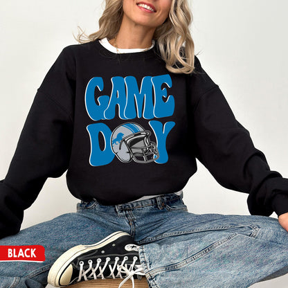 Detroit Lions Football Game Day Crewneck Sweatshirt, Sunday Football Gift