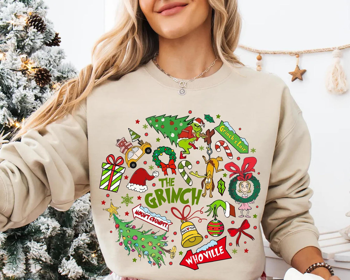 Whoville Grinch Christmas Shirt With Max Holiday Design