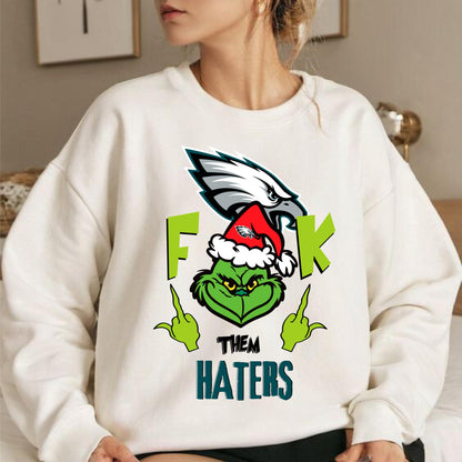 Philadelphia Eagles Grinch Christmas Sweatshirt