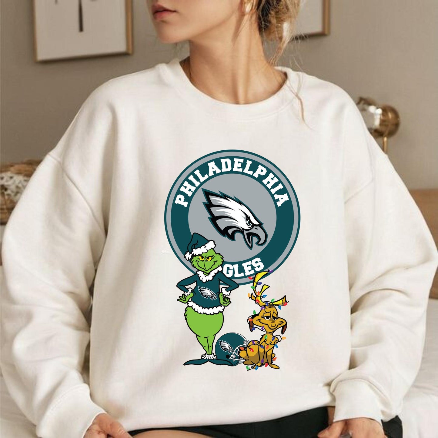 Philadelphia Eagles Christmas Shirt Grinch Sweatshirt