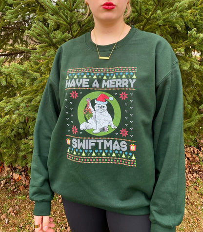 Merry Swiftmas Cozy Christmas Sweatshirt For Adults