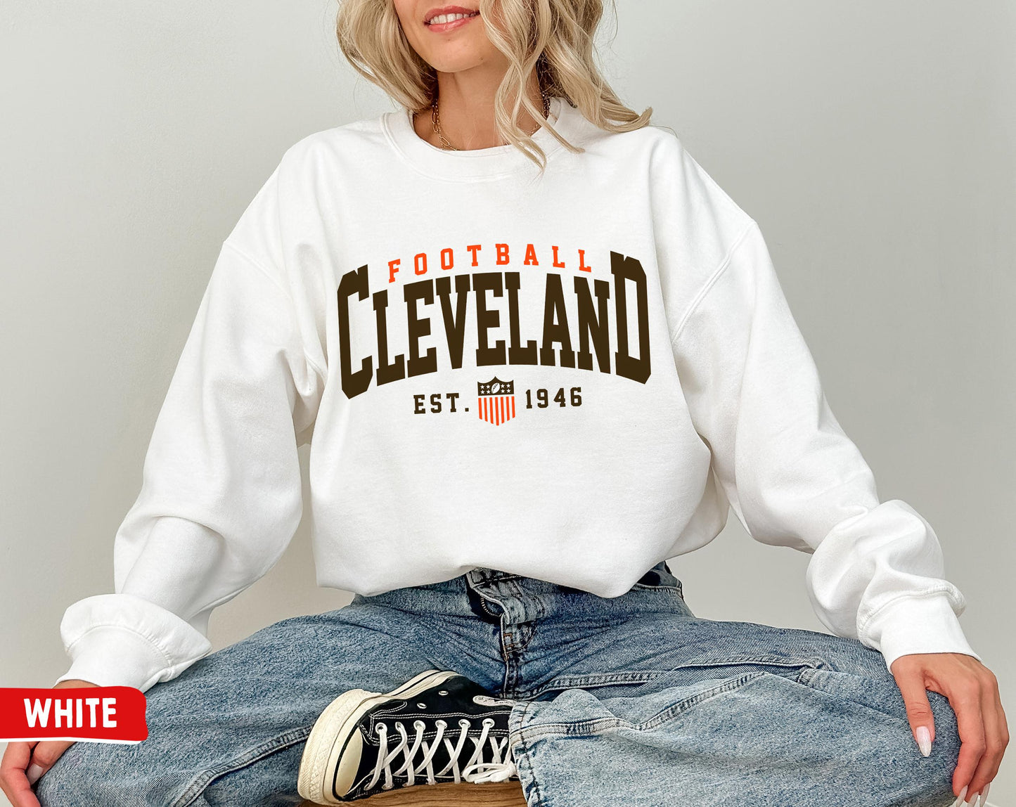 Cleveland Football Crewneck Sweatshirt - Browns T-Shirt & Sunday Gear