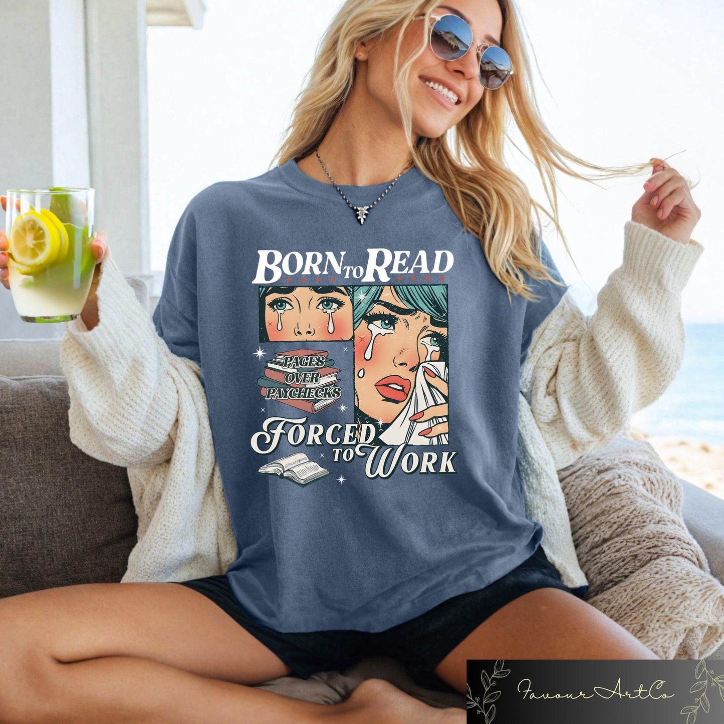 Born To Read Shirt - Retro Aesthetic Book Addict Tee