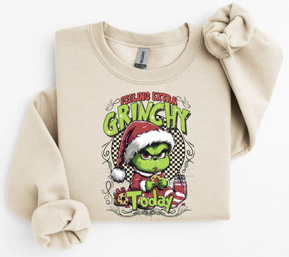 Feeling Extra Grinchy Today Funny Christmas Sweatshirt