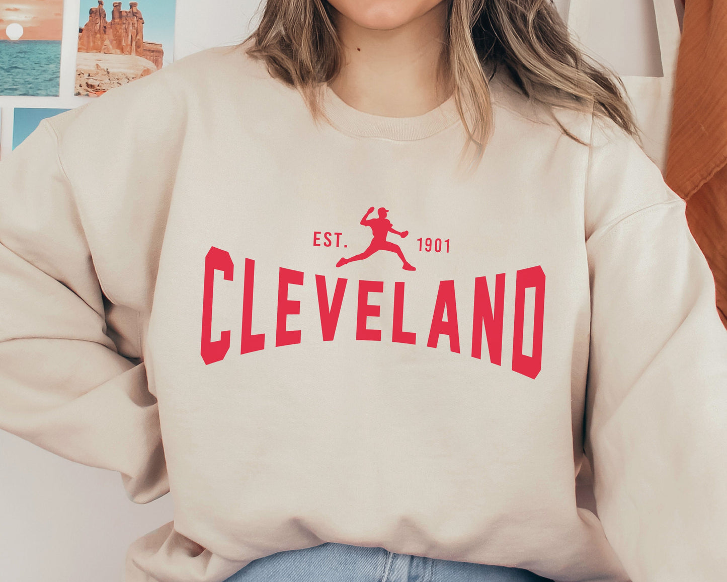 Cleveland Guardians Vintage Crewneck Sweatshirt For Women