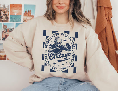 Chicago Bears Football Crewneck Sweatshirt, Vintage Fan T-Shirt Gift