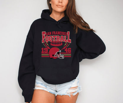 Comfort Colors San Francisco Retro Football Shirt & Hoodie