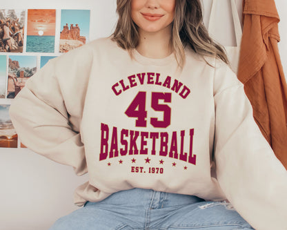 Customized Cleveland Cavaliers Sweatshirt, Vintage Basketball Fan T-Shirt