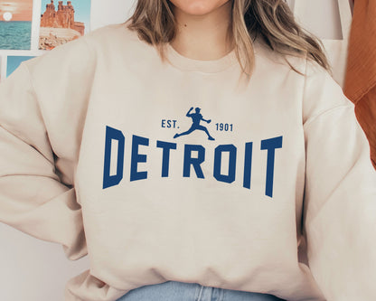 Detroit Tiger Vintage Crewneck Sweatshirt, Retro Baseball Game Day Shirt