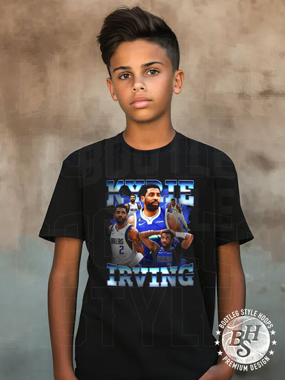 Kyrie Irving Youth 90S Vintage Rap Style Basketball Tee