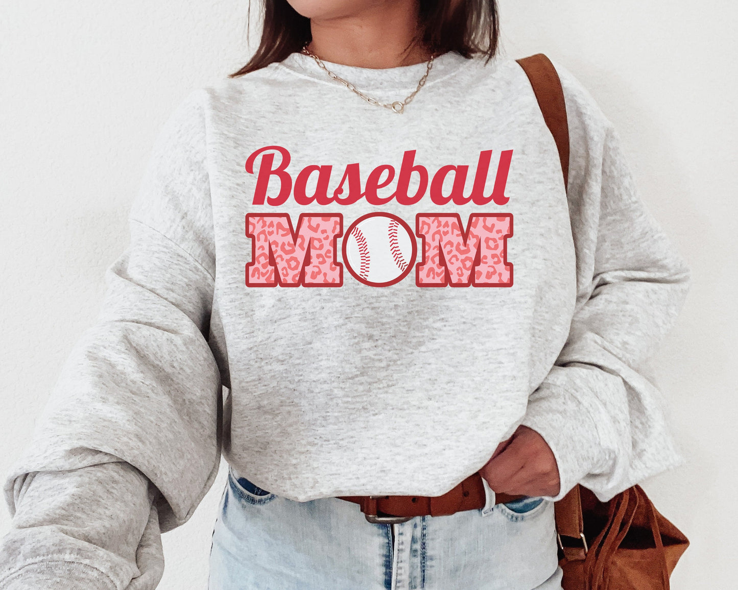 Baseball Mom Sweatshirt - Game Day Crewneck, Leopard Shirt, Gift For Mom