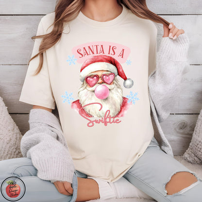 Santa Is A Swiftie Shirt, Kids Swiftie Christmas Gift