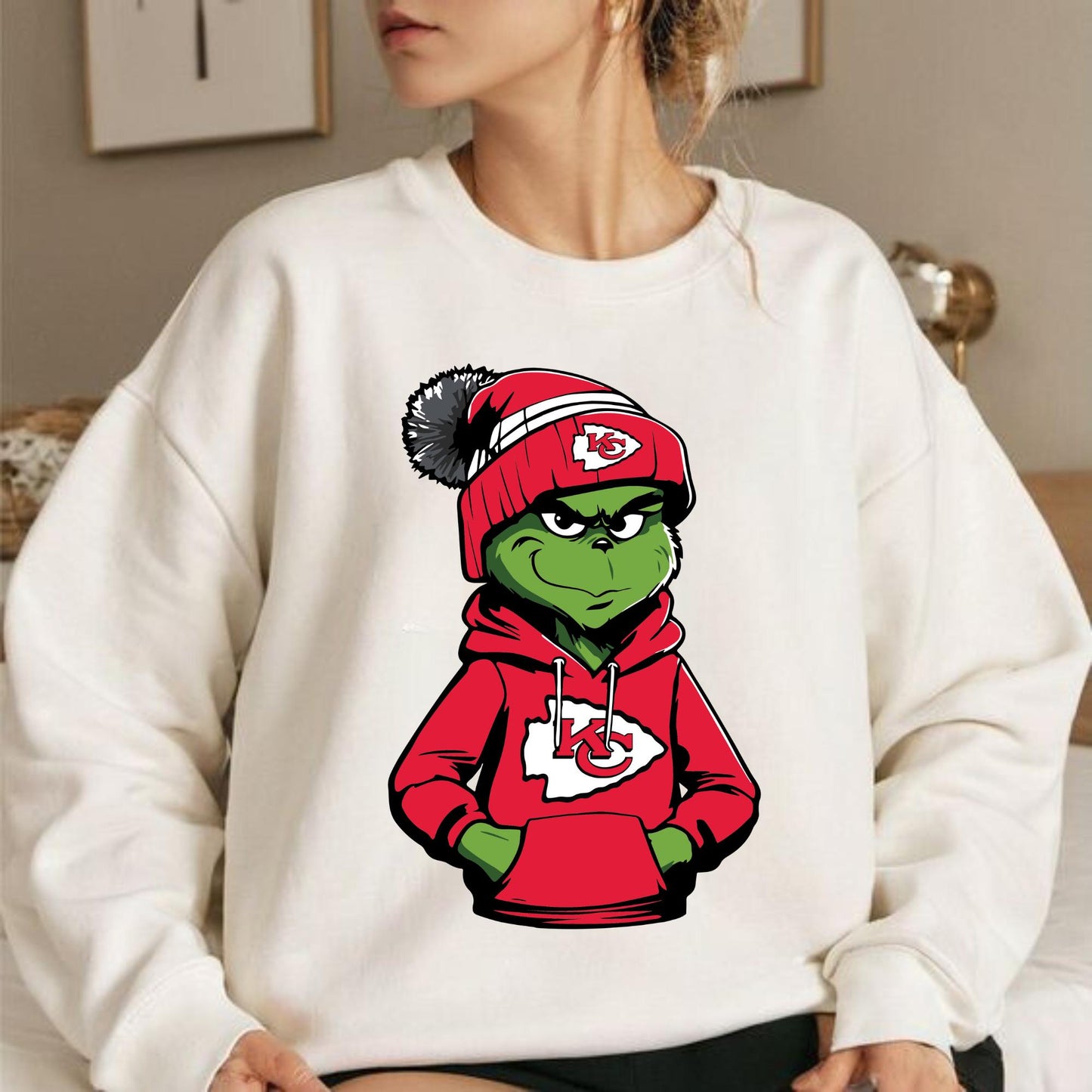 Kansas City Chiefs Grinch Christmas Sweatshirt, Holiday Fun