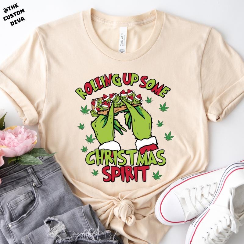 Rolling Up Some Retro Christmas Spirit Funny Shirt